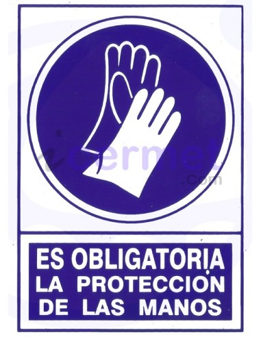 SEÑAL EPI obligatoria protección manos